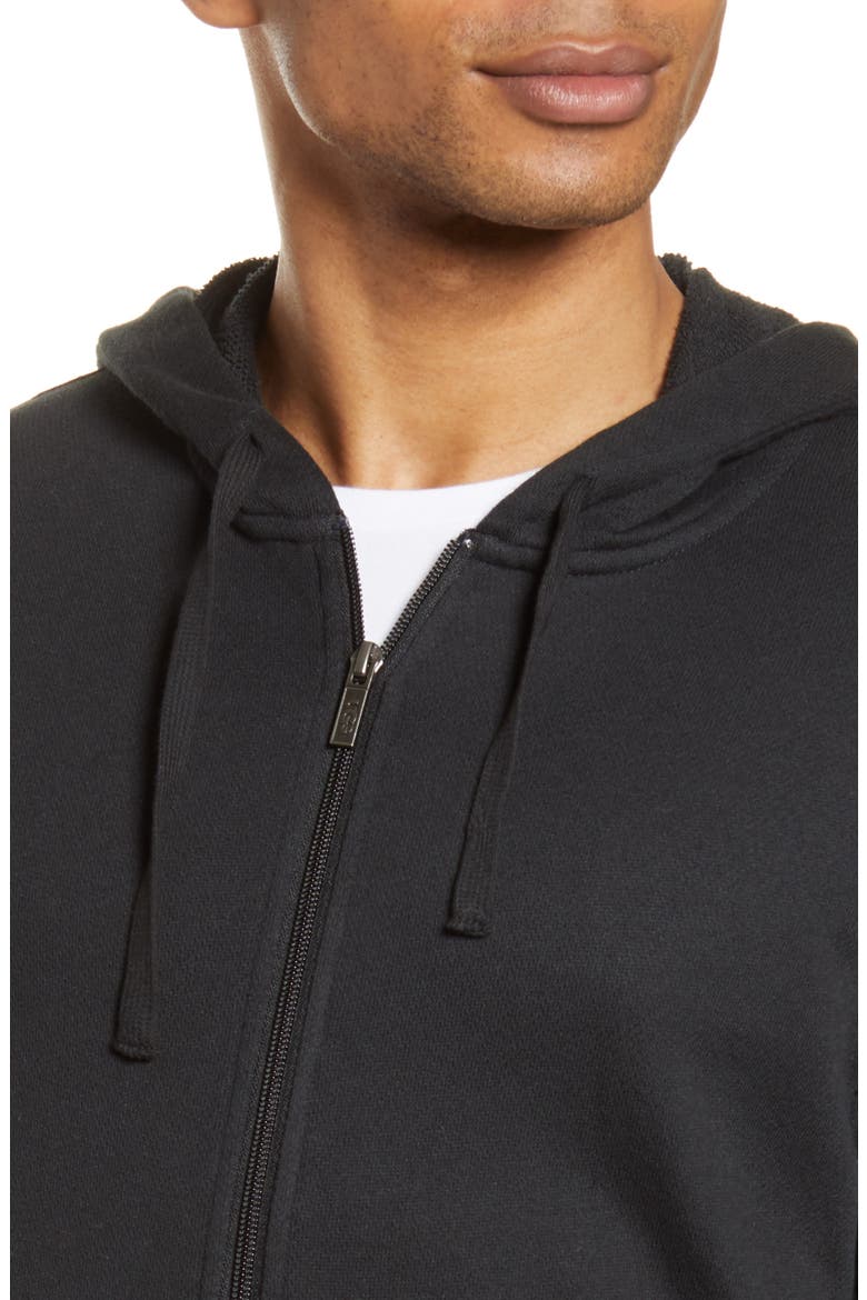 Gordon French Terry Zip Hoodie, Alternate, color, BLACK