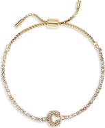 BaubleBar Initial Tennis Slider Bracelet