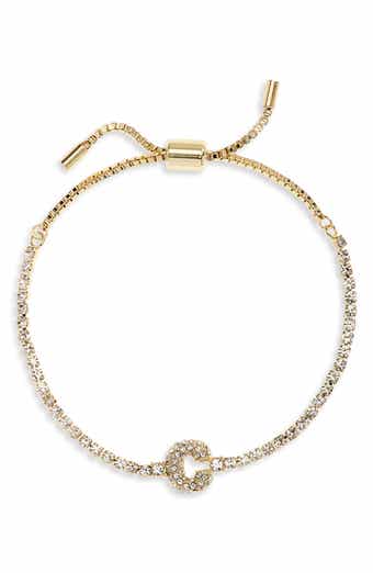 BaubleBar Initial Tennis Slider Bracelet