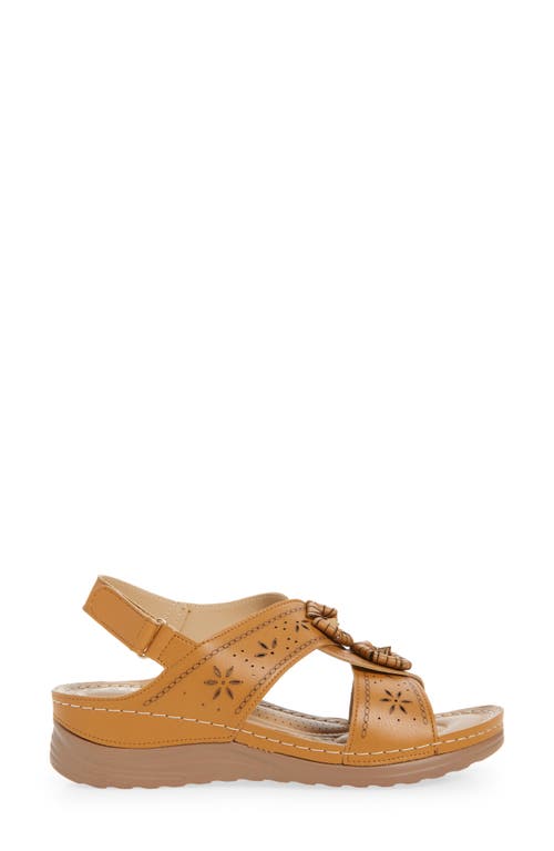 Extreme By Eddie Marc Rosette Wedge Slingback Sandal