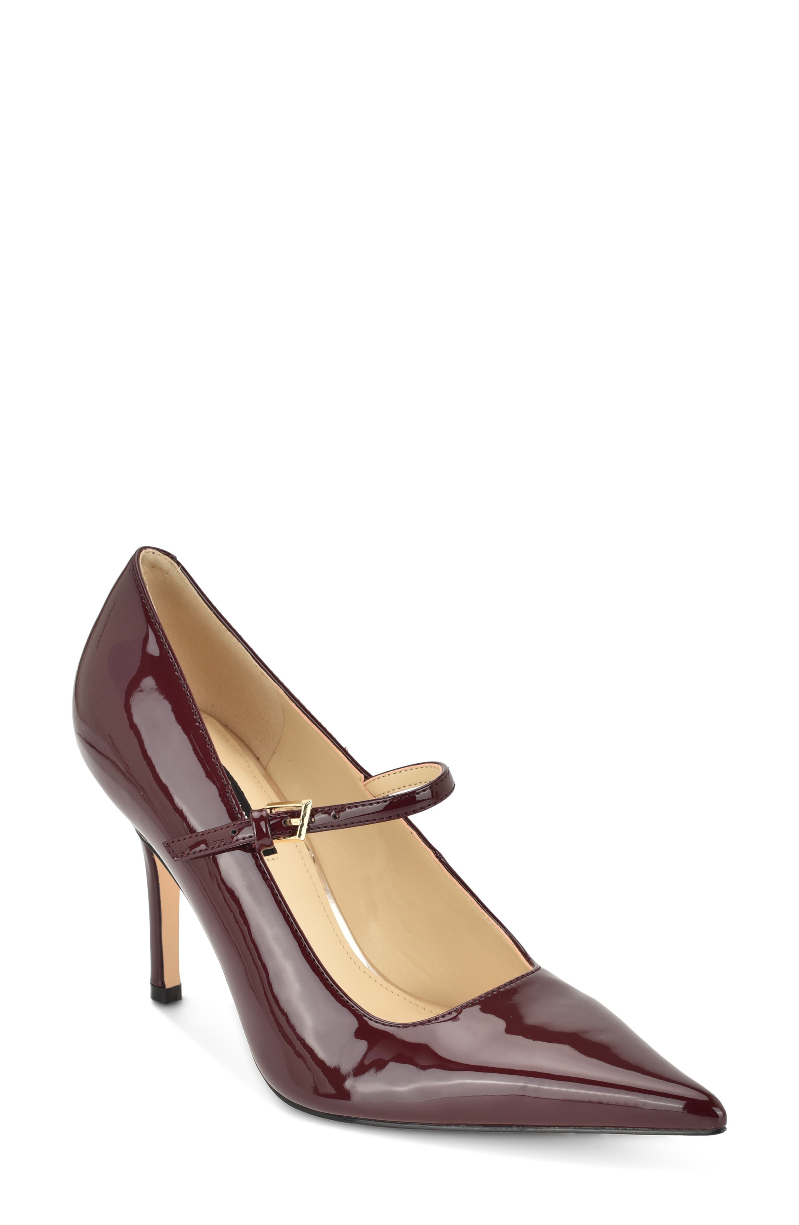Gorjus Pointed Toe Pump, Main, color, DARK RED