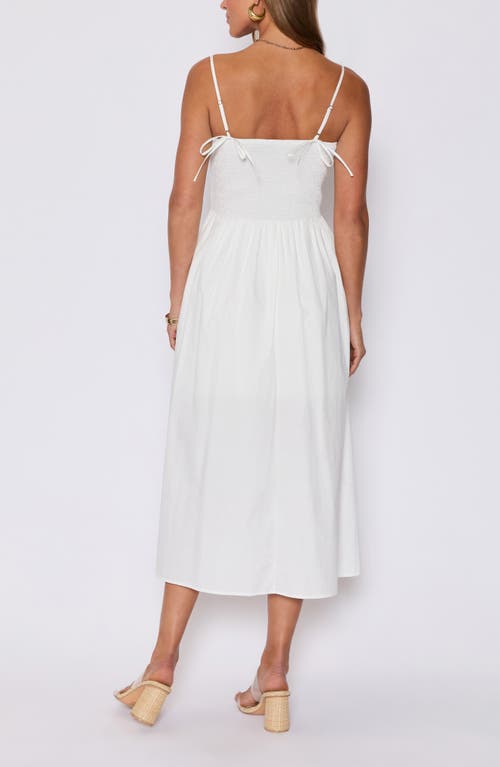 Vici Collection Essential Smocked Cotton Sundress In White
