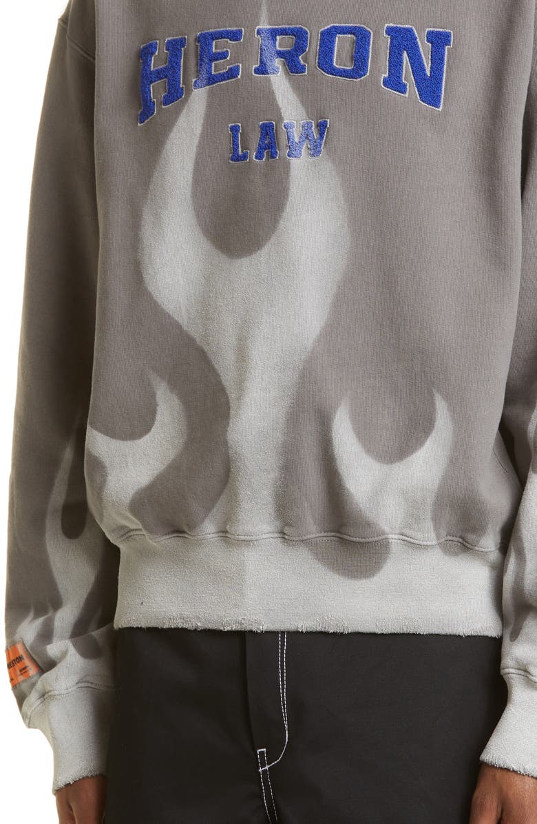 Heron Preston Heron Law Flames Graphic Sweatshirt, Alternate, color,