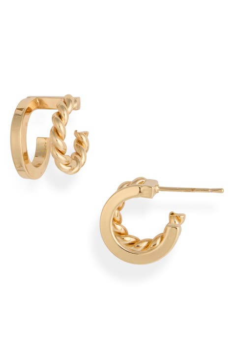 Double Twisted Hoop Earrings