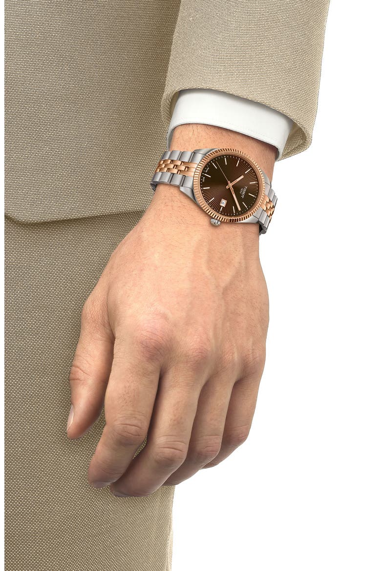 Ballade Two-Tone Bracelet Watch, 40mm, Alternate, color, BROWN