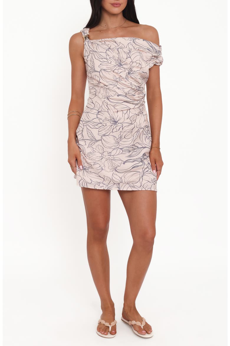 Aleyna One-Shoulder Floral Minidress, Main, color, FLORAL PRINT