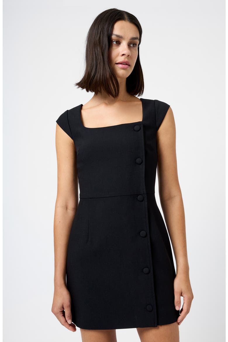 Azra Twill Minidress, Alternate, color, BLACK
