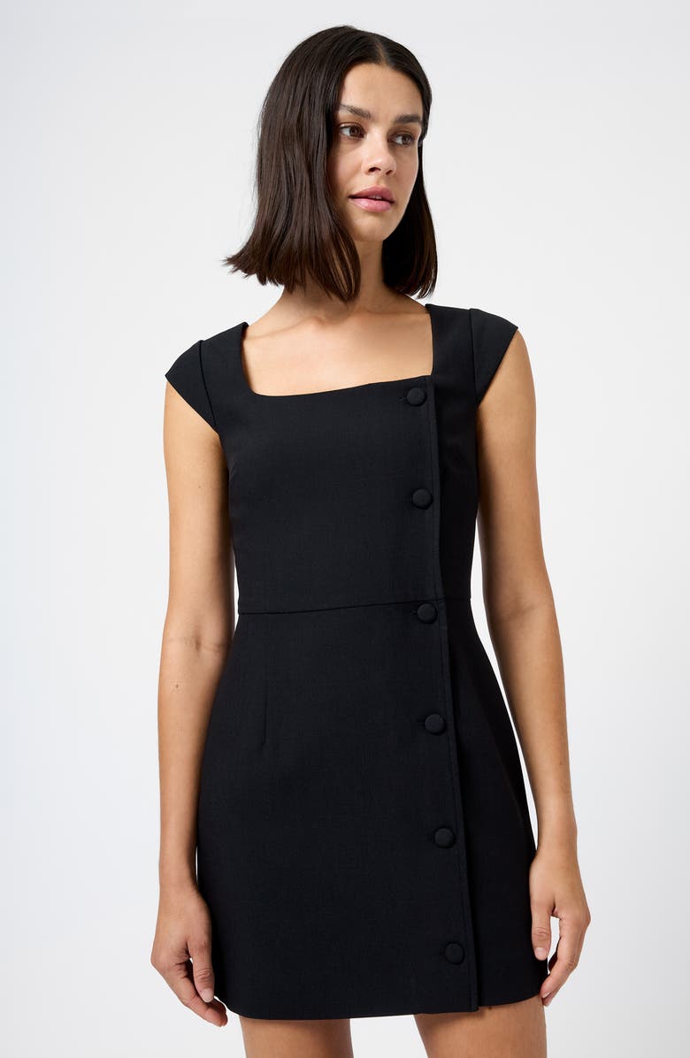 French Connection Azra Twill Minidress, Alternate, color, Black