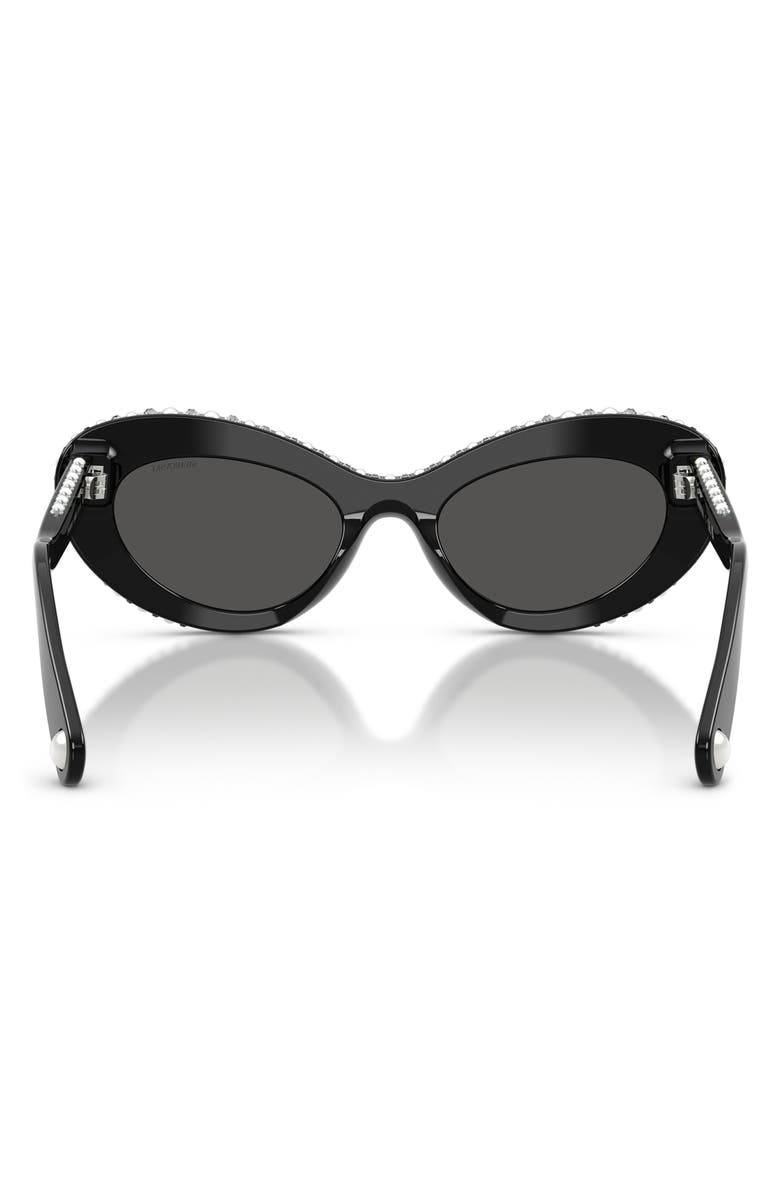 Swarovski 51mm Cat Eye Sunglasses, Alternate, color, Black / Dark Grey
