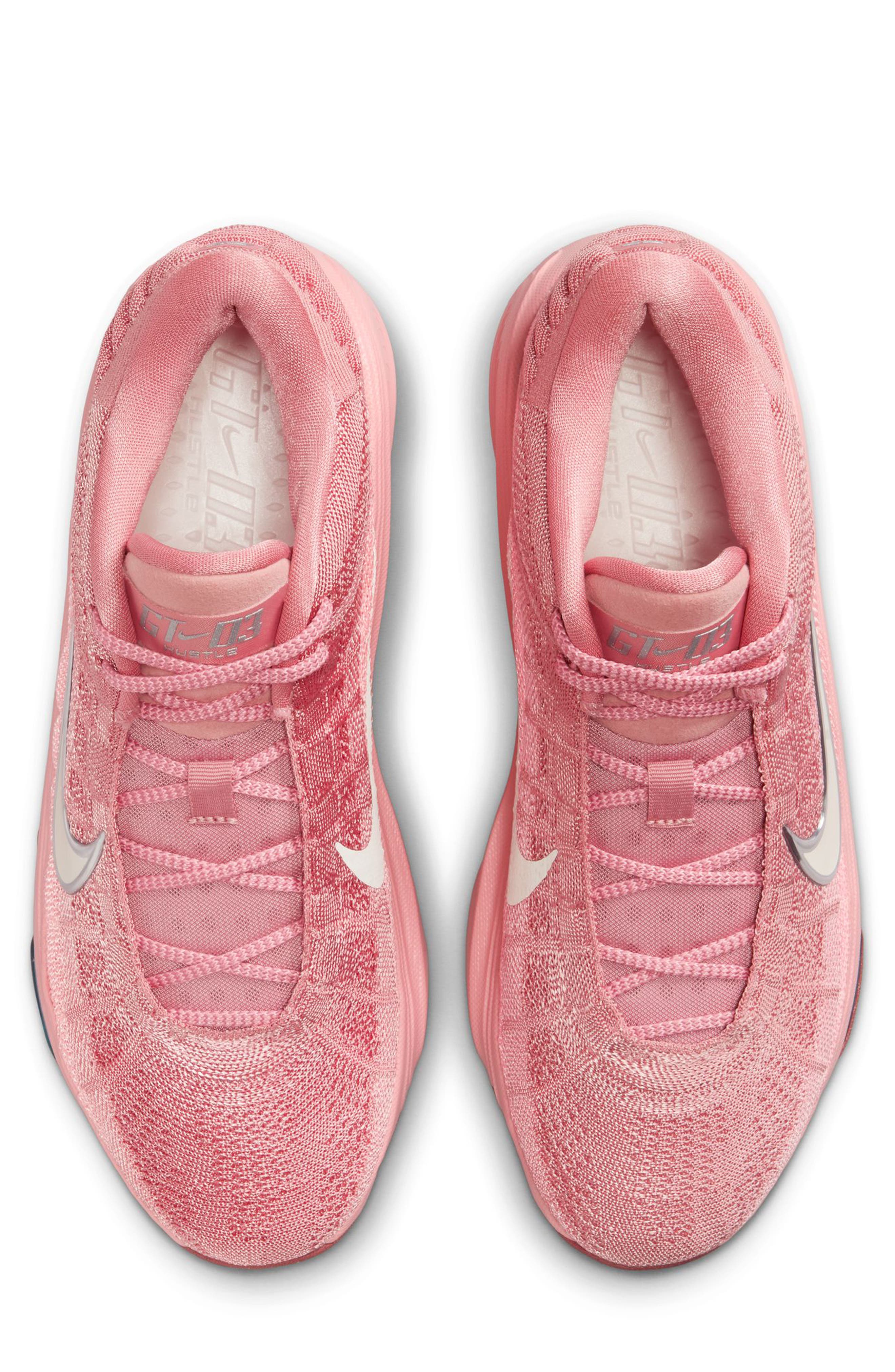 Nike G.T. Hustle 3 Basketball Shoe, Alternate, color, Red Stardust/ Pale Ivory