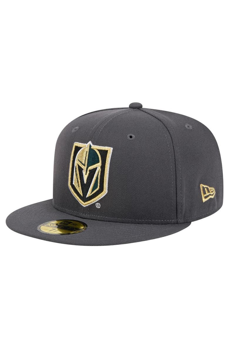 New Era Men's New Era Charcoal Vegas Golden Knights Core 59FIFTY Fitted Hat, Main, color, Charcoal