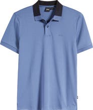 BOSS Phillipson Colorblock Collar Cotton Polo