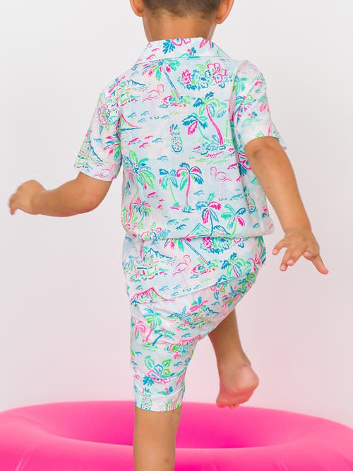 Ruggedbutts Baby Boys Upf50+ Swim Trunks In Tropical Resort