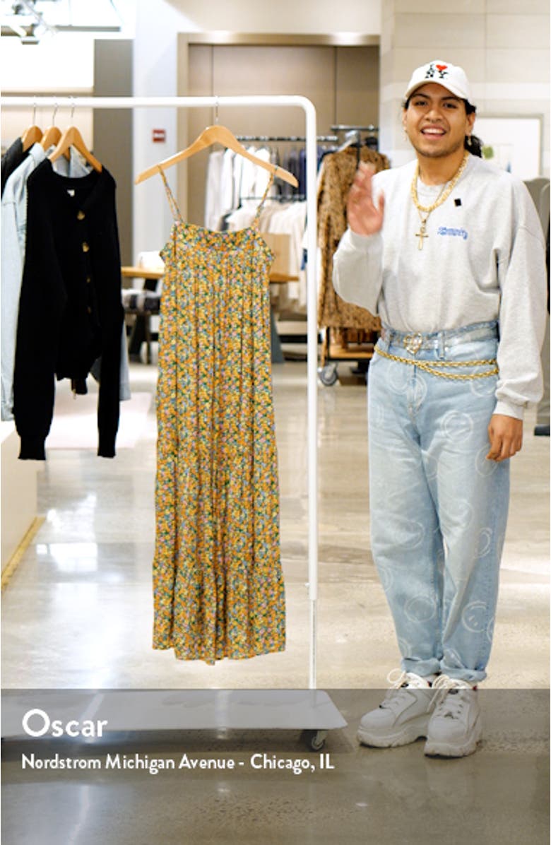 Afterglow Ditsy Floral Tiered Maxi Sundress, sales video thumbnail