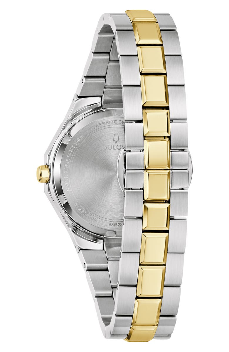 BULOVA Classic Prestige Diamond Bracelet Watch, 40mm x 40mm, Alternate, color, Two-Tone