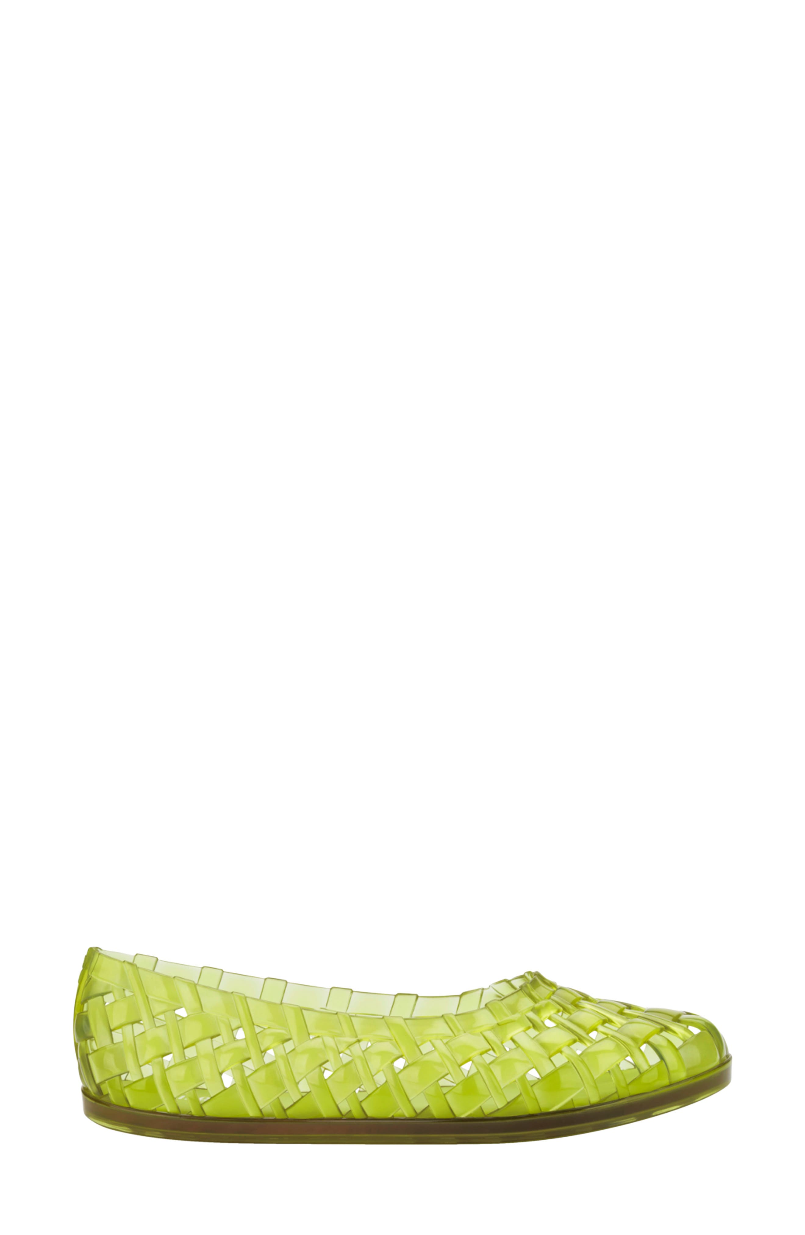 Possession Water Resistant Jelly Ballet Flat, Alternate, color, GREEN
