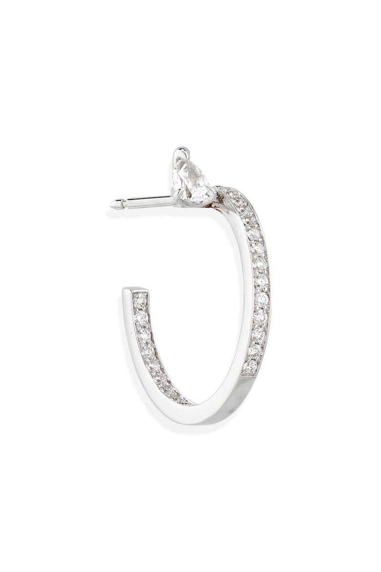 Serti Sur Vide Diamond Single Earring, Main, color, WHITE GOLD