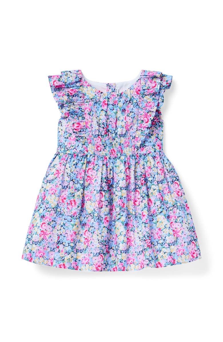 Janie and Jack Floral Ruffle Dress, Main, color, Pink