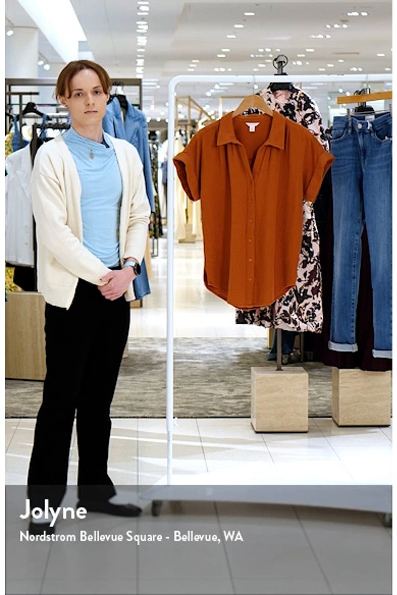 Short Sleeve Cotton Gauze Button-Up Shirt video