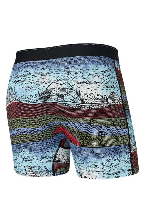 Saxx Quest Quick Dry Mesh Boxer Briefs In Blue