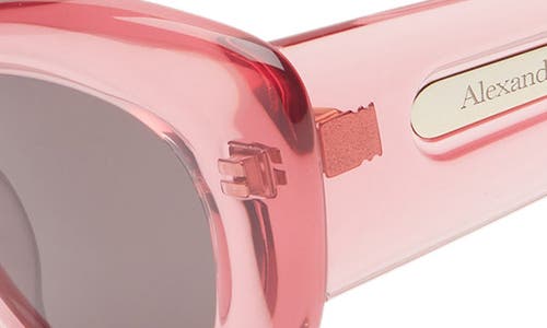 Alexander Mcqueen Mcqueen 52mm Cat Eye Sunglasses In Pink Pink Grey