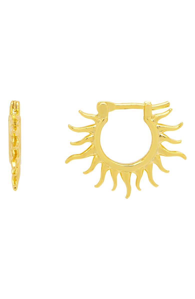 Estella Bartlett Sun Huggie Hoop Earrings, Main, color, Gold