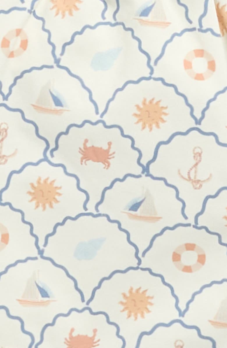 Rylee + Cru Nautical Print Board Shorts, Alternate, color, Ivory