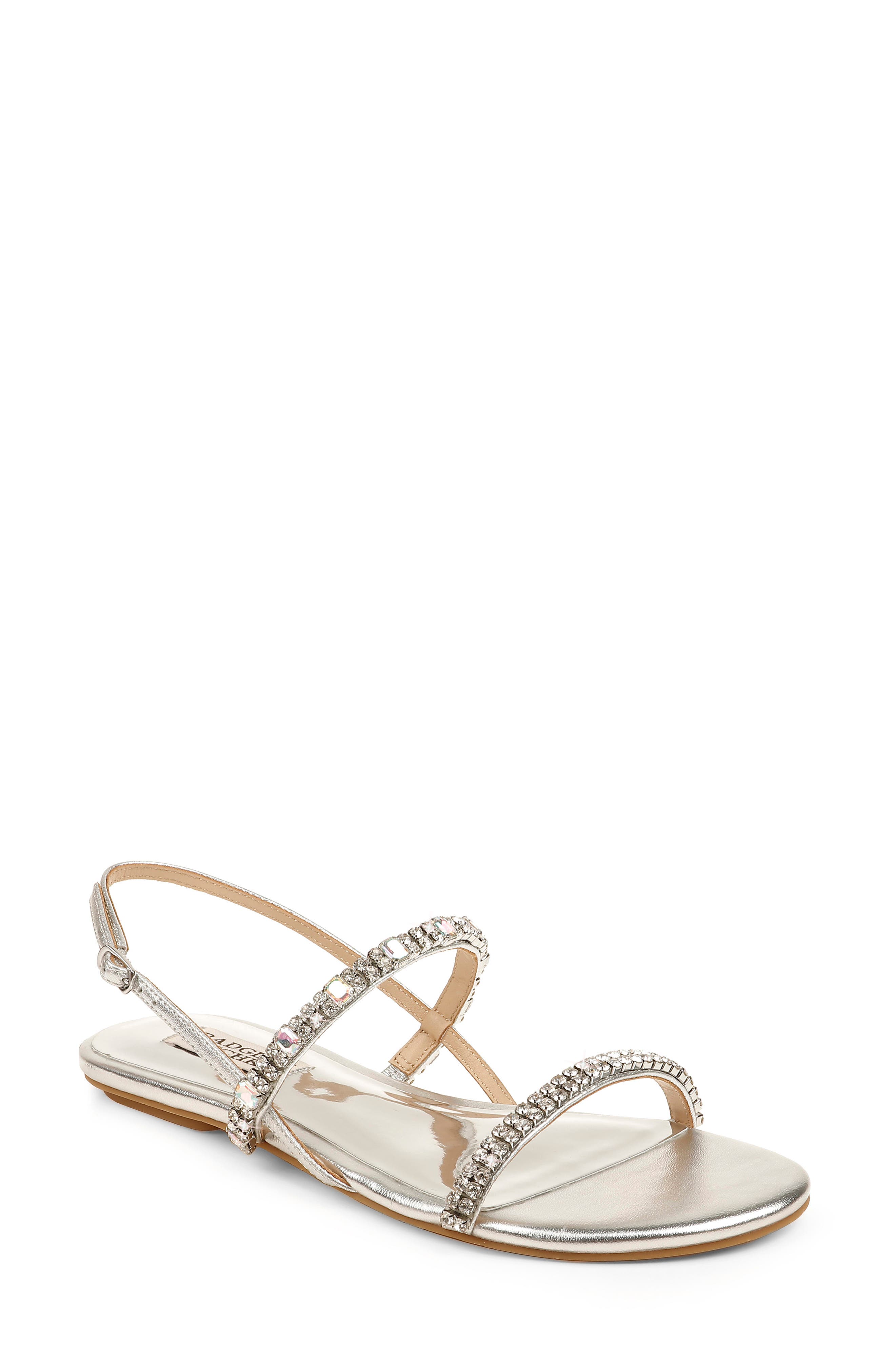 Badgley Mischka Collection Zandra Embellished Sandal, Main, color, 
