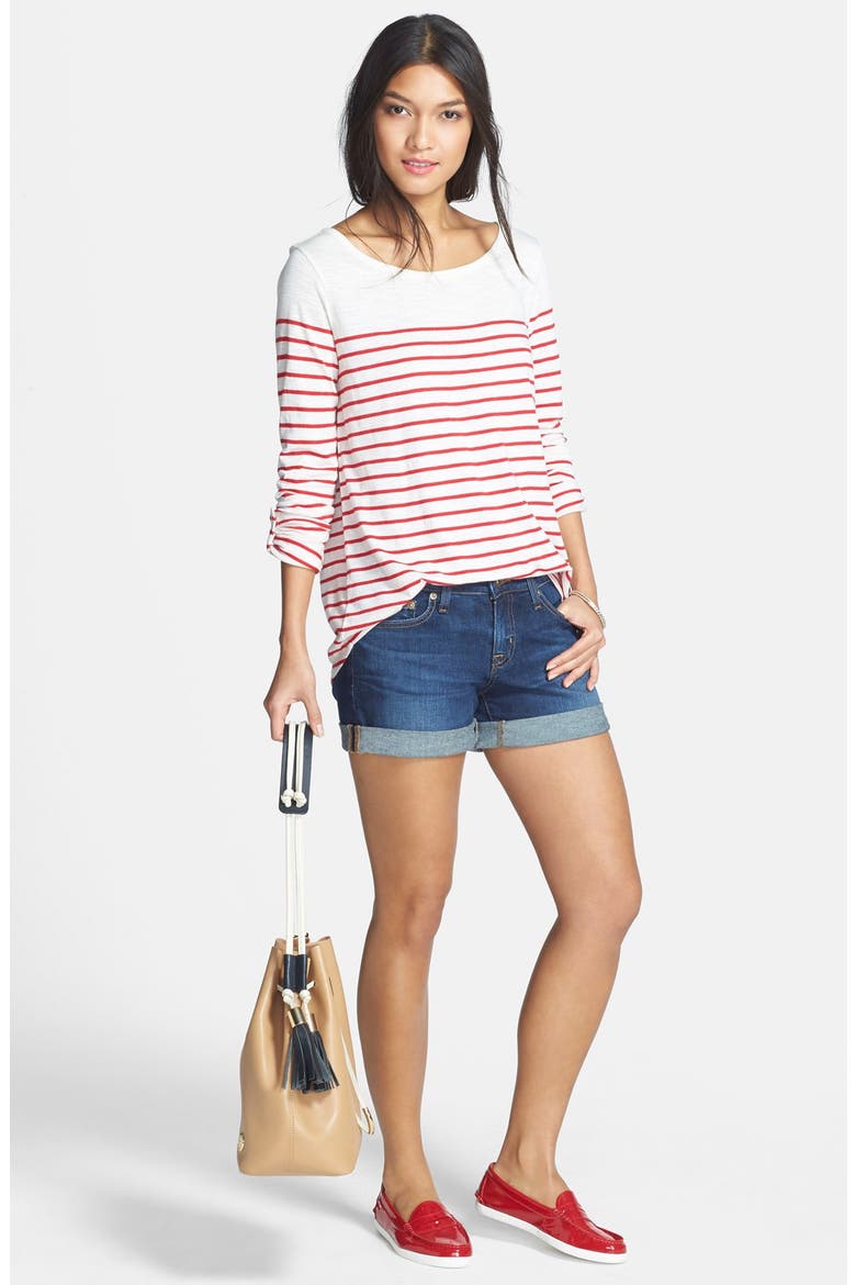 'Catherine' Boyfriend Shorts, Alternate, color, JOYFUL