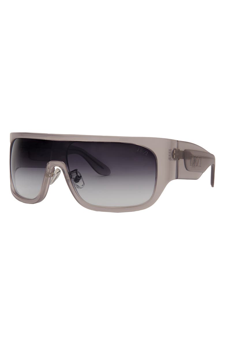 DEZI Blockdt 127mm Oversize Shield Sunglasses, Alternate, color, Blocked Gray / Faded Flash