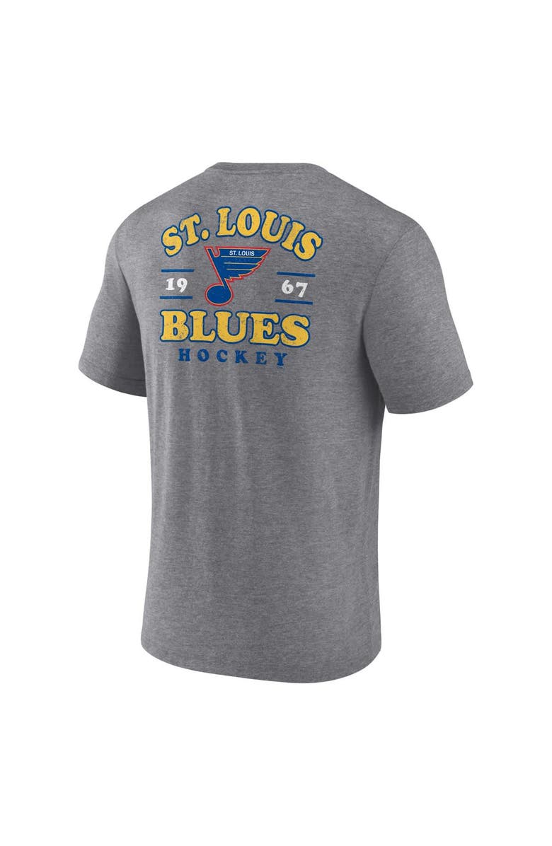 FANATICS Men's Fanatics  Heather Gray St. Louis Blues Winger Tri-Blend T-Shirt, Alternate, color, Heather Gray