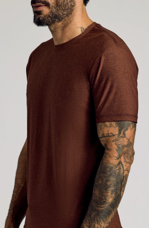 True Classic Active Trim Fit Performance T-shirt In Brown