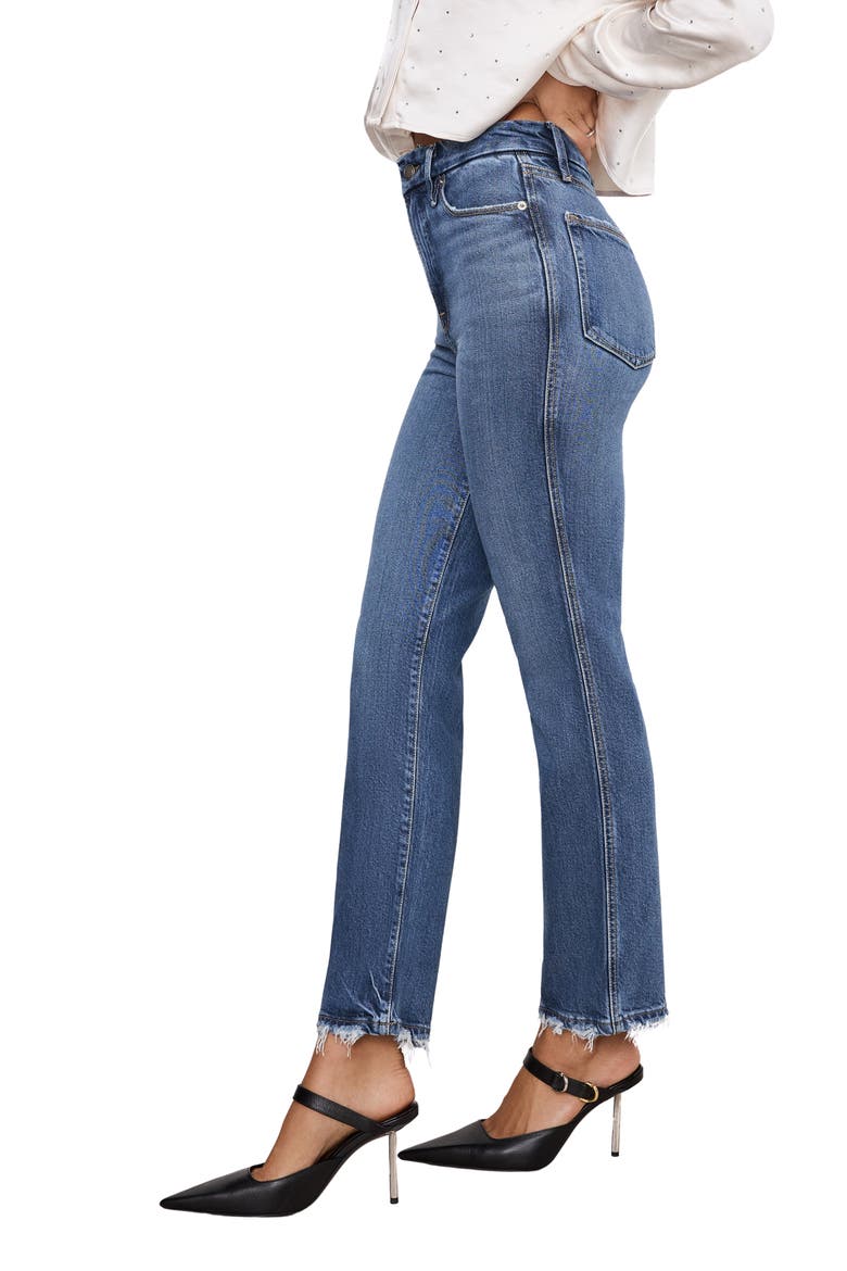 Soft Tech Good Curve High Waist Ankle Straight Leg Jeans, Alternate, color, INDIGO737