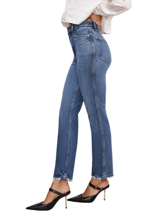 Good American Soft Tech Good Curve High Waist Ankle Straight Leg Jeans