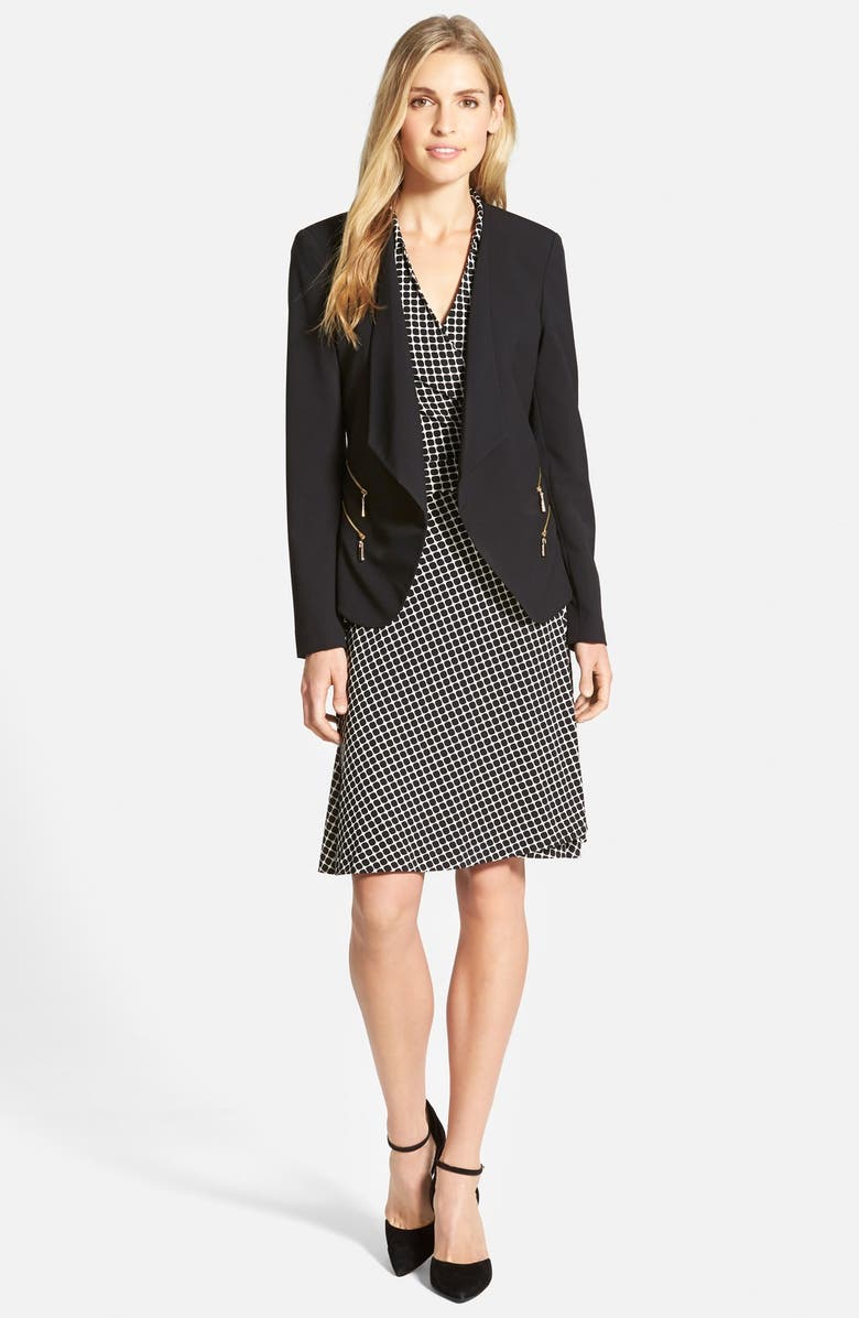 Vince Camuto 'Graphic Boxes' Sleeveless Wrap Dress, Alternate, color, 