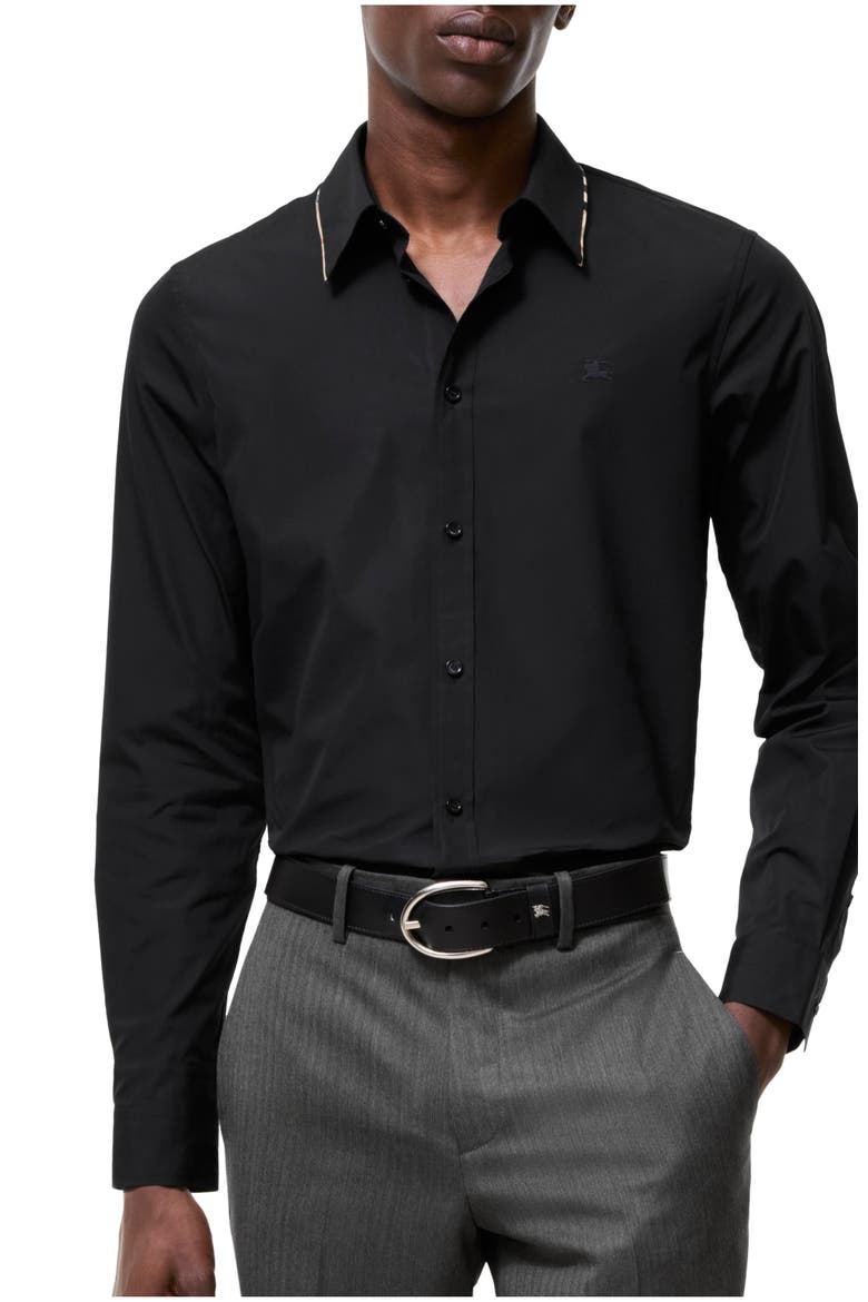 Classic Fit Cotton Poplin Shirt, Main, color, Black