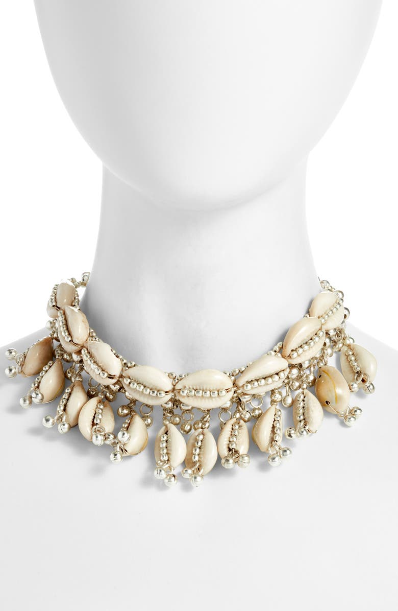 Child of Wild Lakshmi Shell Choker, Main, color, Silver