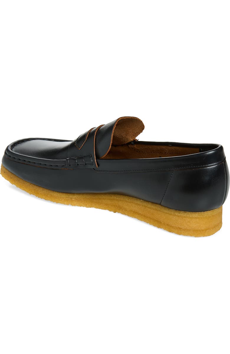Clarks<sup>®</sup> Wallabee Penny Loafer, Alternate, color, Blk Smooth