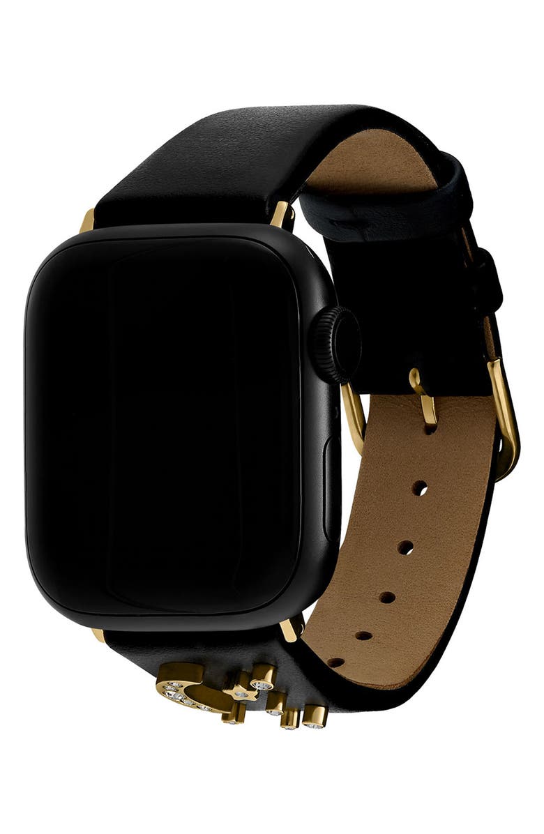 Olivia Burton Celestial Leather 20mm Apple Watch<sup>®</sup> Watchband, Alternate, color, 