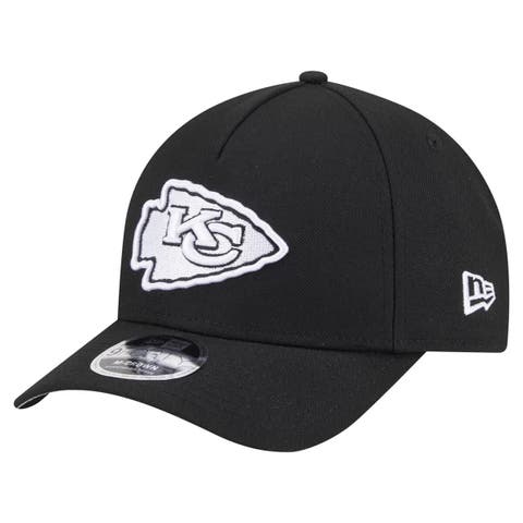 Men's New Era  Black Kansas City Chiefs Team Collection 9FORTY M-Crown A-Frame Adjustable Hat