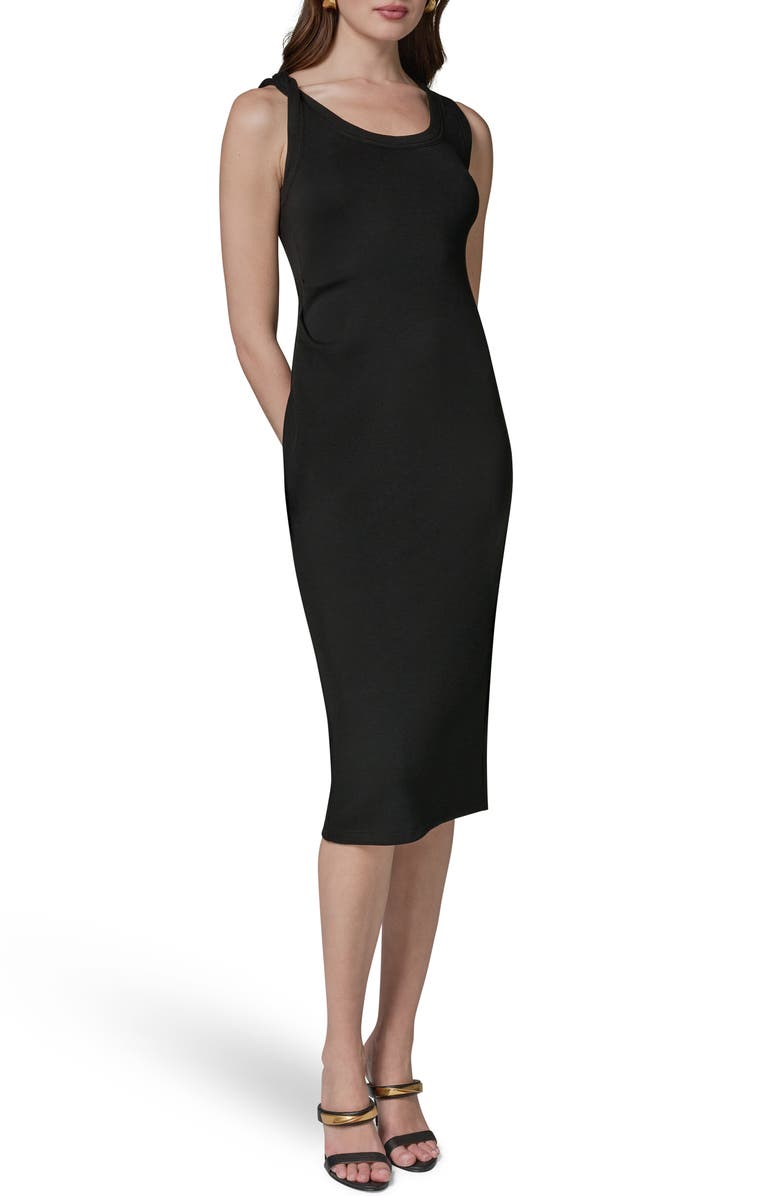 DONNA KARAN WEEKEND Sleeveless Body-Con Midi Dress, Alternate, color, Black