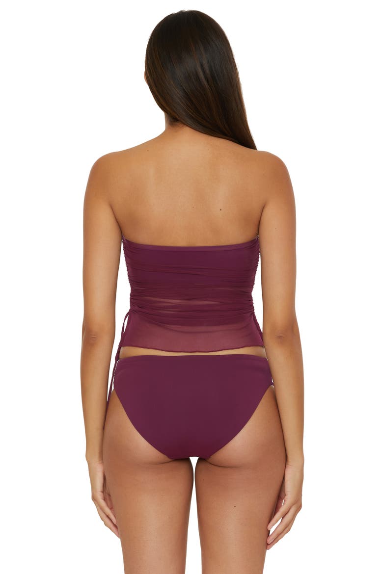 Muse Stretch Mesh Multifit Tankini, Alternate, color, AUBERGINE