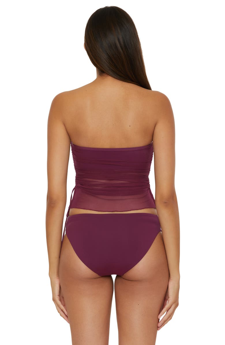 Becca Muse Stretch Mesh Multifit Tankini, Alternate, color, Aubergine