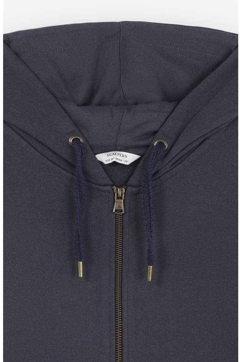 Embossedskullziphoodie Kids, Alternate, color, Navy