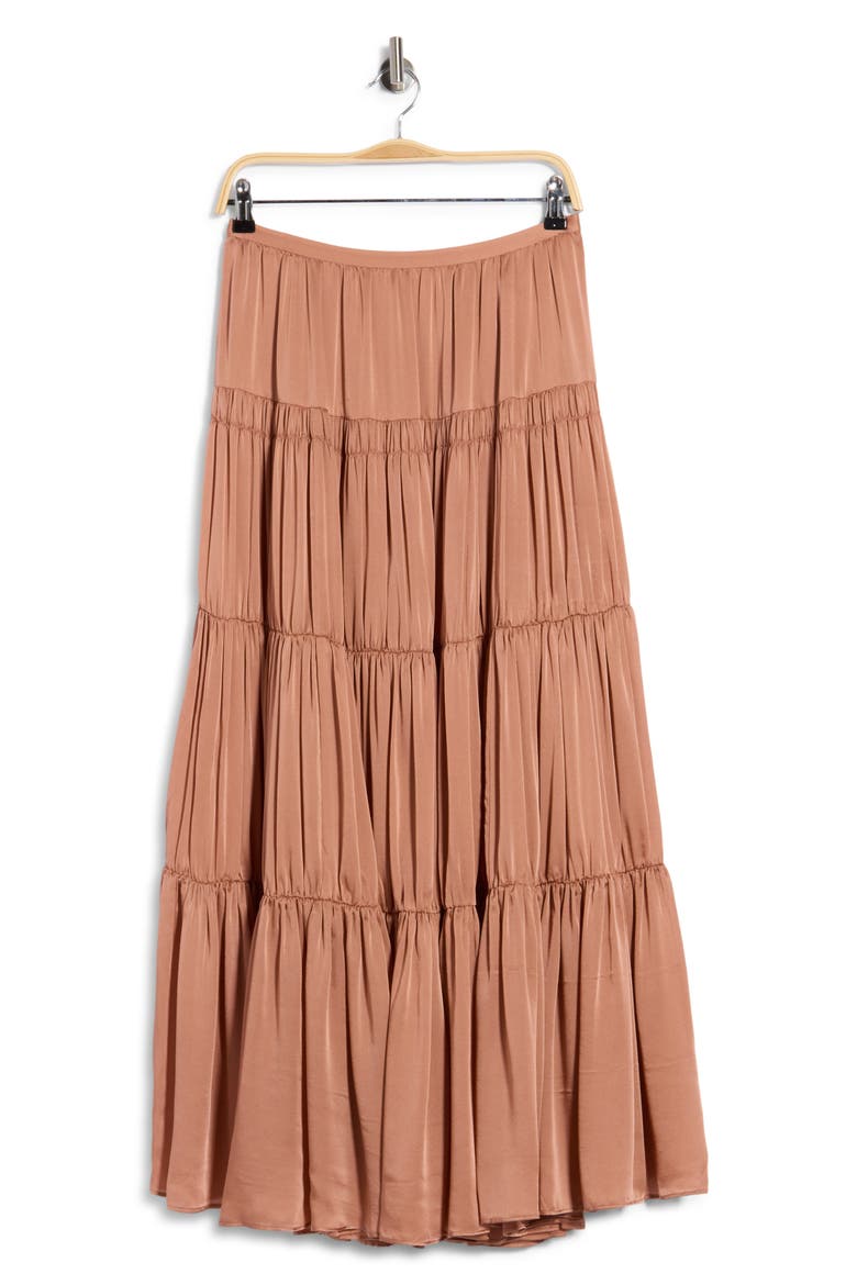 Gaelle Silk Maxi Skirt, Main, color, DESERT ROSE