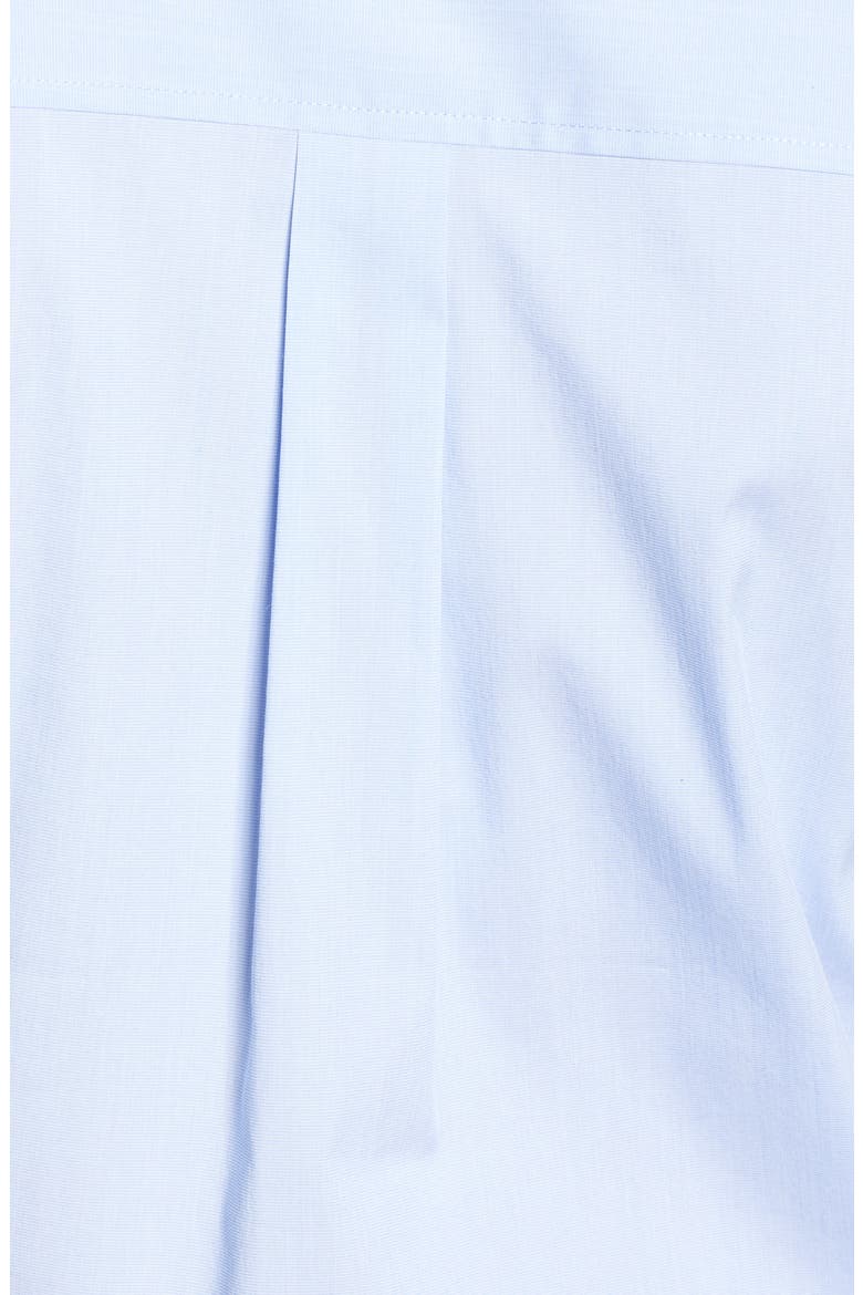 Tie Front Button Down Poplin Shirt, Alternate, color, BLUE END ON END