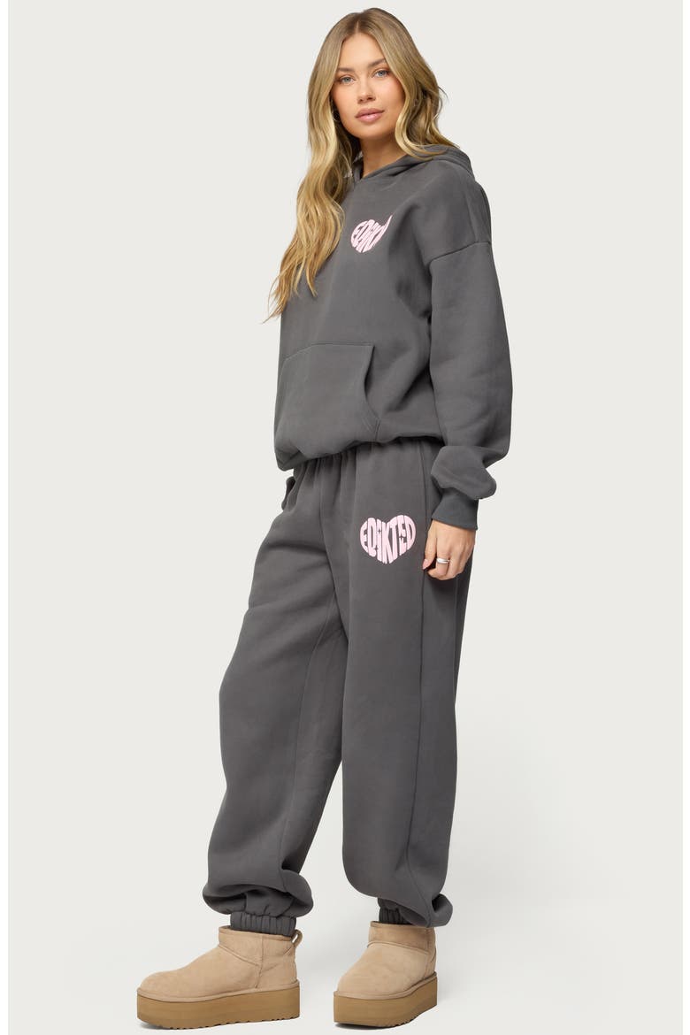 Major Love Fleece Logo Graphic Sweatpants, Alternate, color, DARK-GRAY