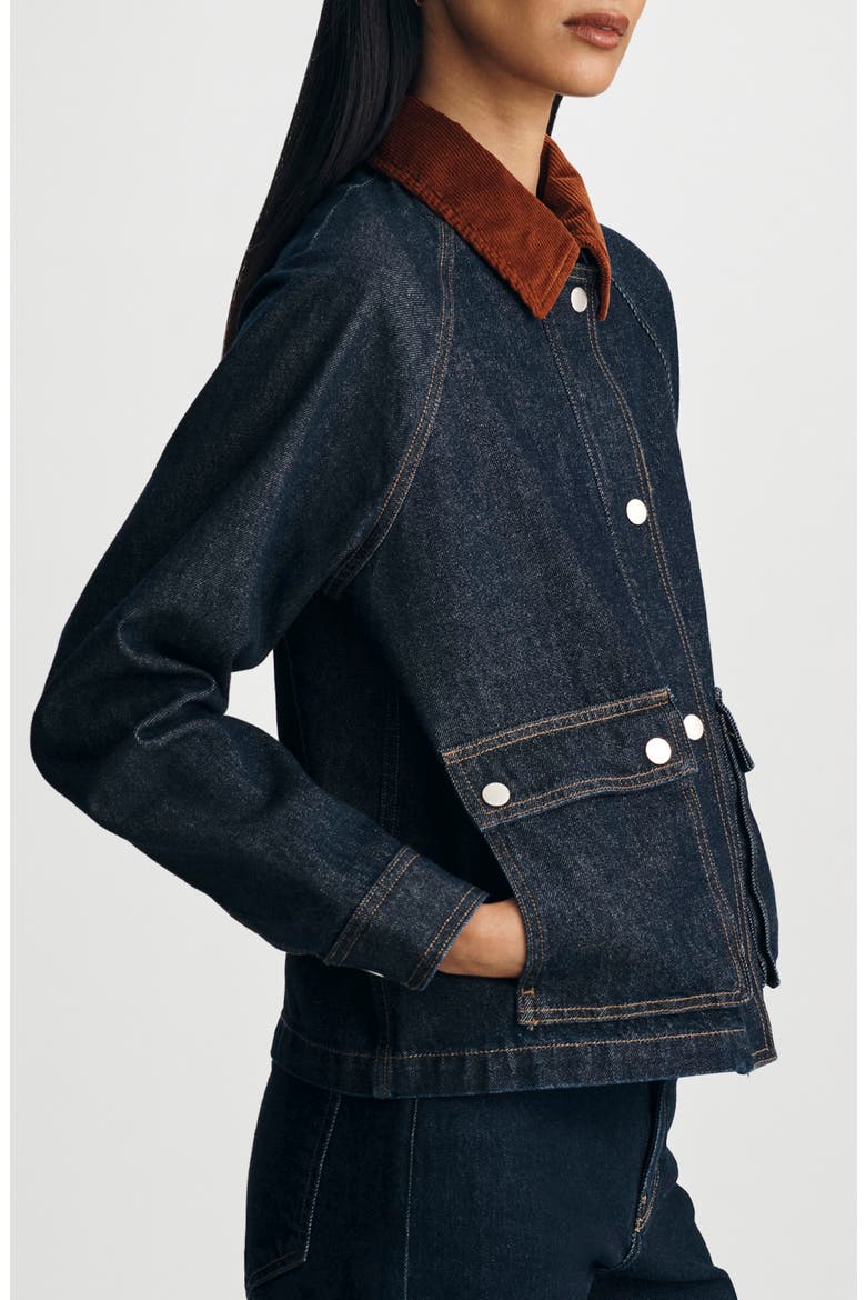 Alix Boxy Denim Chore Jacket, Alternate, color, RINSE CLASSIC BLUE