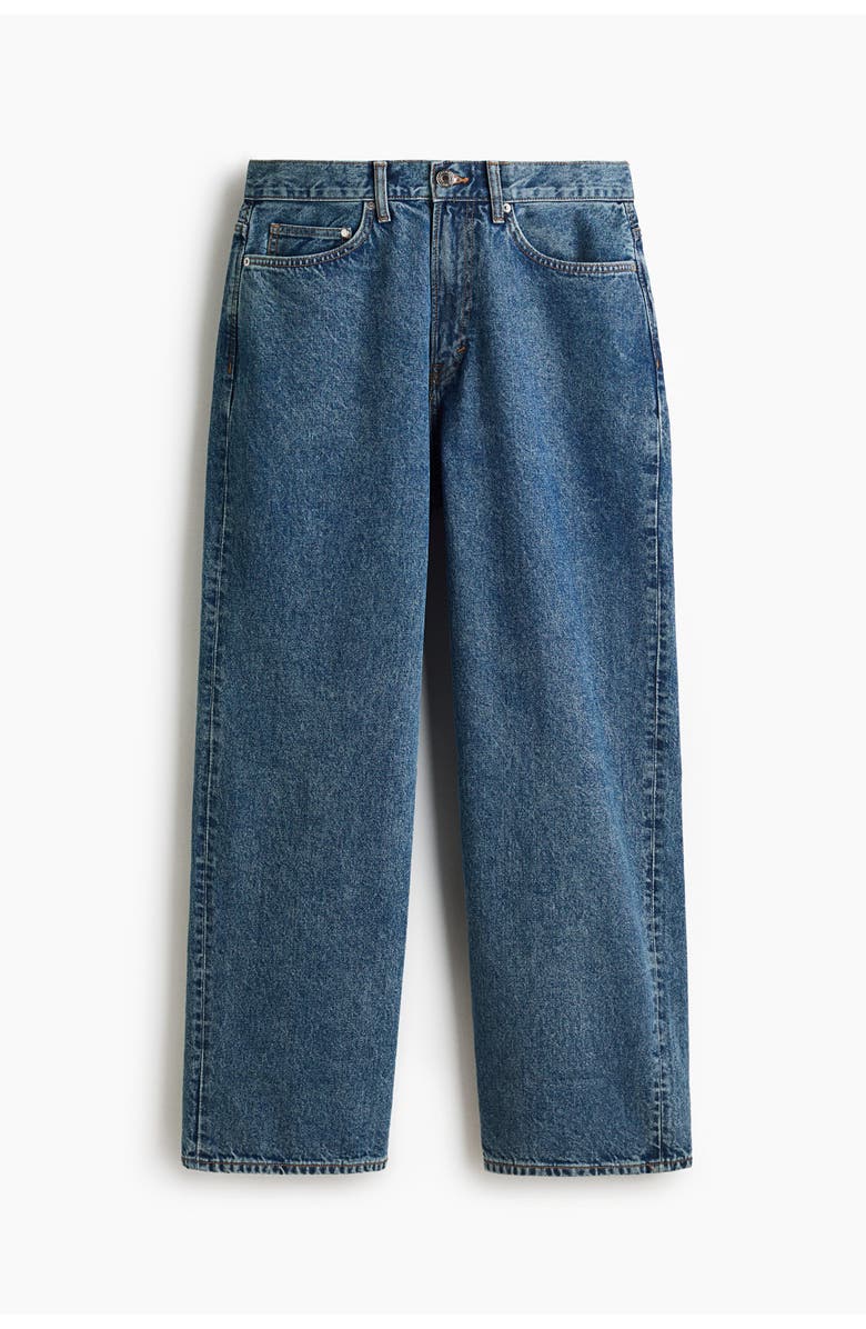 H&M Baggy Jeans, Main, color, Medium Denim Blue