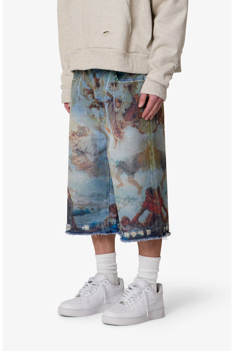 Ultra Baggy Denim Shorts, Alternate, color, MULTI